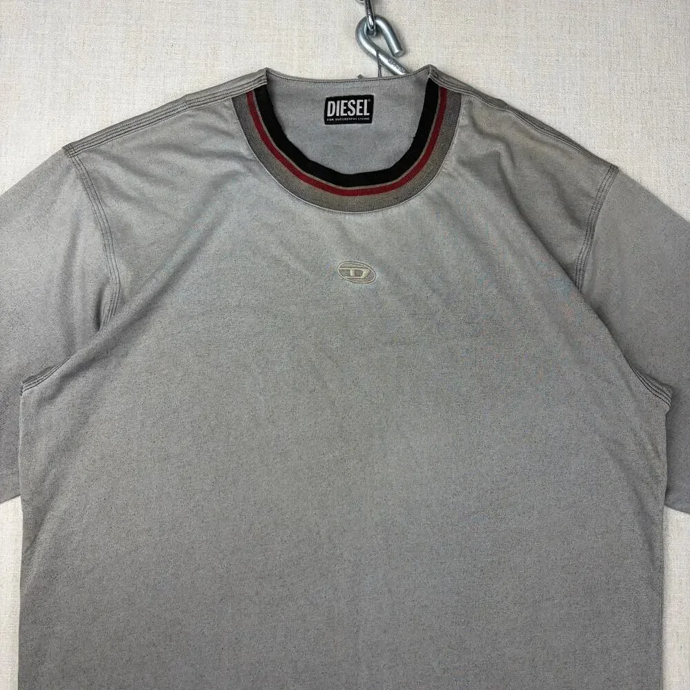 Diesel Designer Y2K Center Logo Essential Streetwear Large Shirt